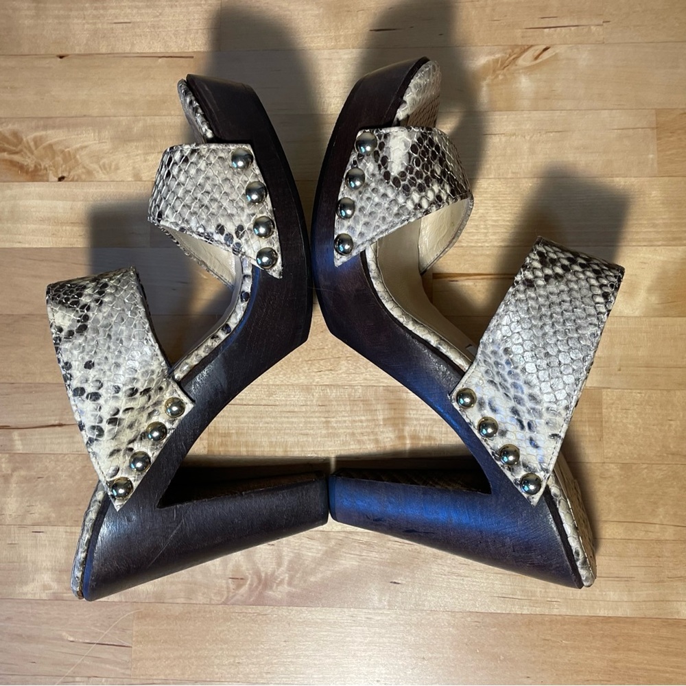 Jimmy Choo Snake Print Lea Heel Platform Animal P… - image 6